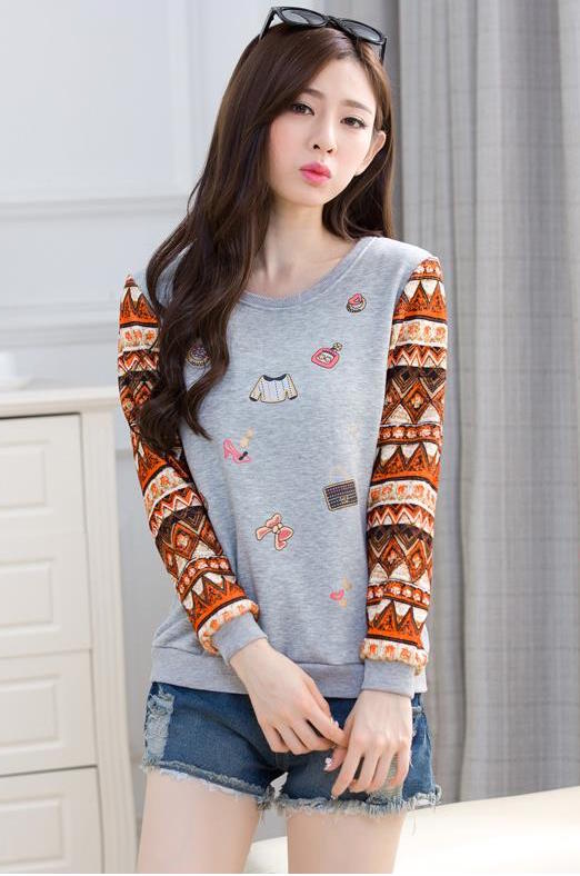 WT6685 Fashion Top Grey