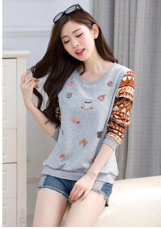 WT6685 Fashion Top Grey