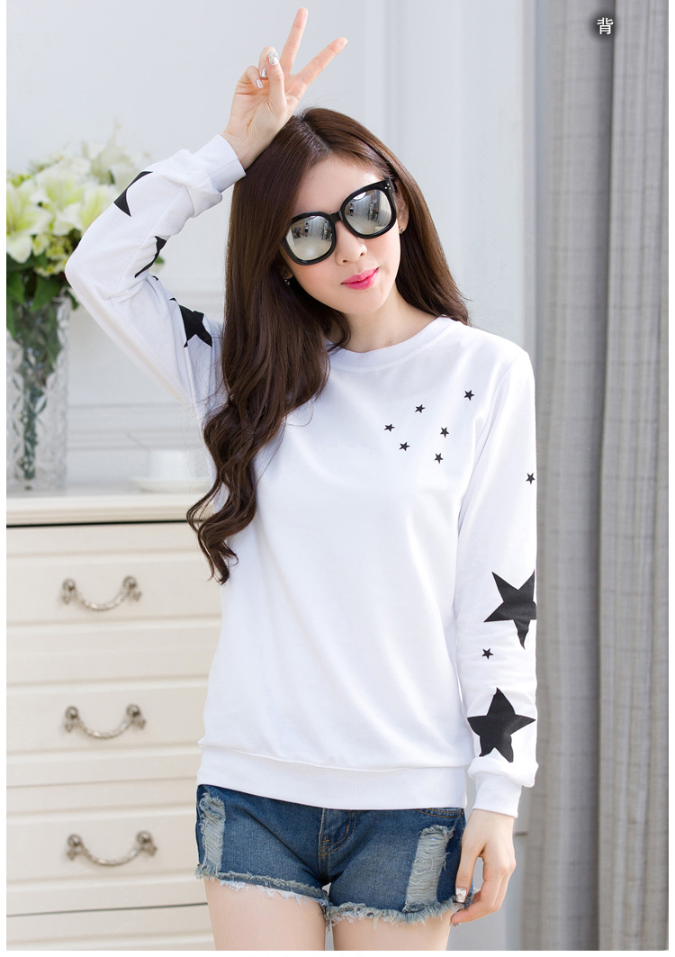 WT6686 Stylish Star Top White