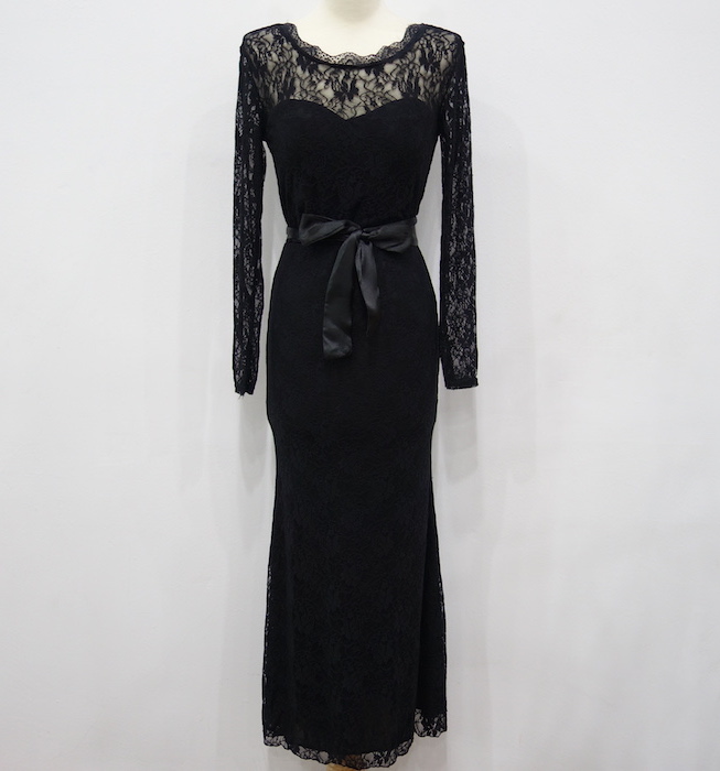 WD6688 Elegant Lace Dress Black