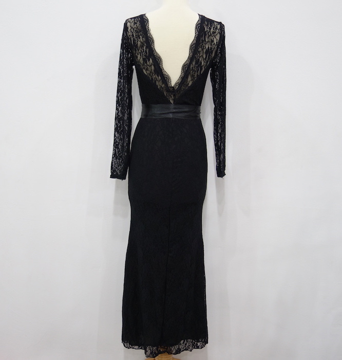 WD6688 Elegant Lace Dress Black