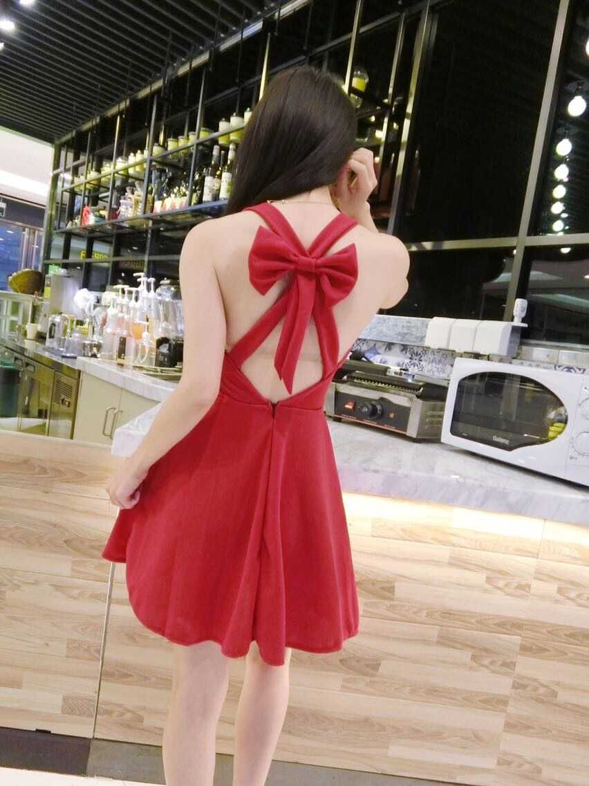 WD6689 Sexy Lovely Dress Red