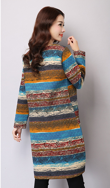 WT6694 Colourful Long Top Blue