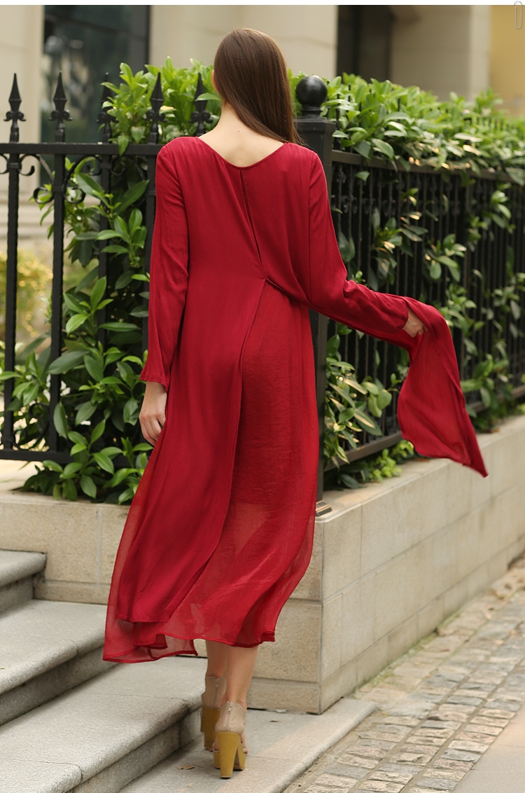 WD6699 Stylish Dress Maroon