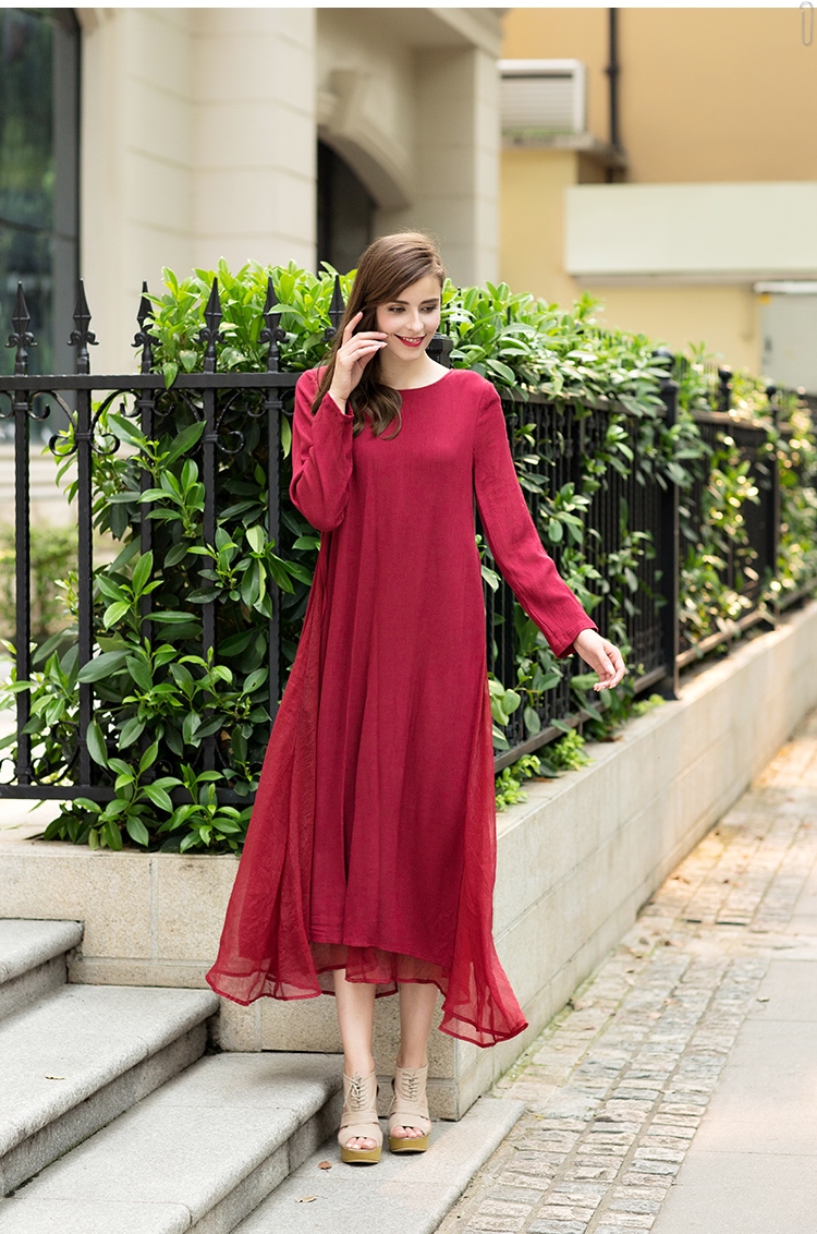 WD6699 Stylish Dress Maroon