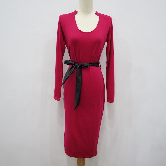 WD6704 Sexy Dress Dark Pink