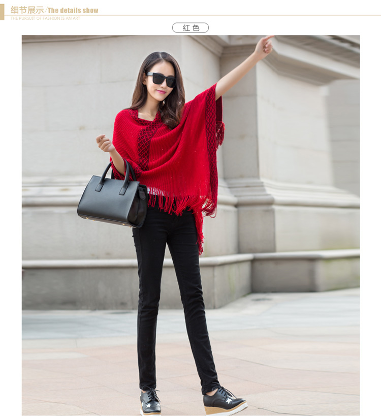 WT6749 Stylish Knit Top Red