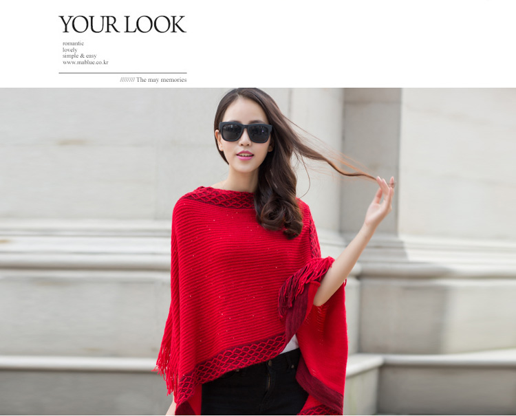 WT6749 Stylish Knit Top Red