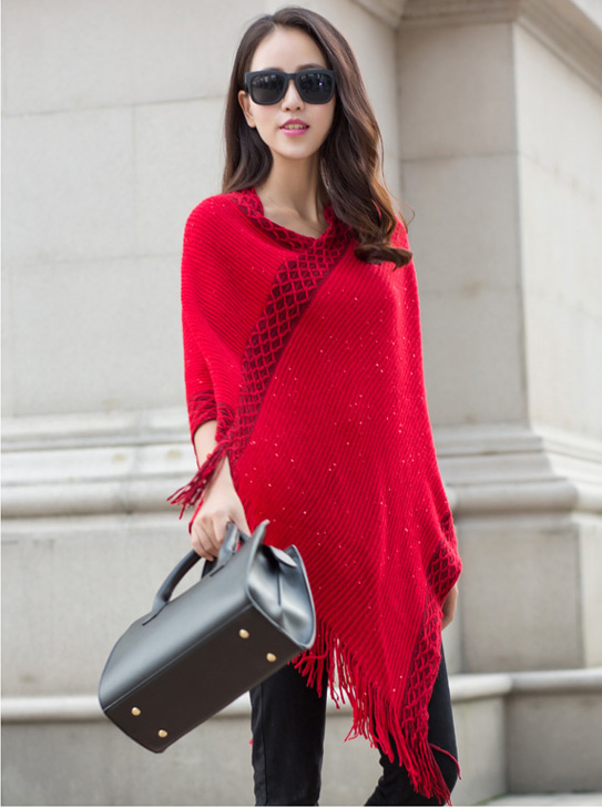 WT6749 Stylish Knit Top Red