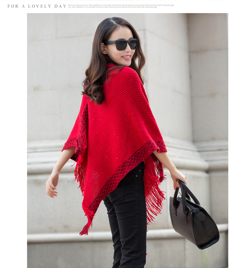 WT6749 Stylish Knit Top Red