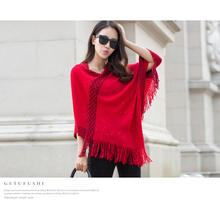 WT6749 Stylish Knit Top Red