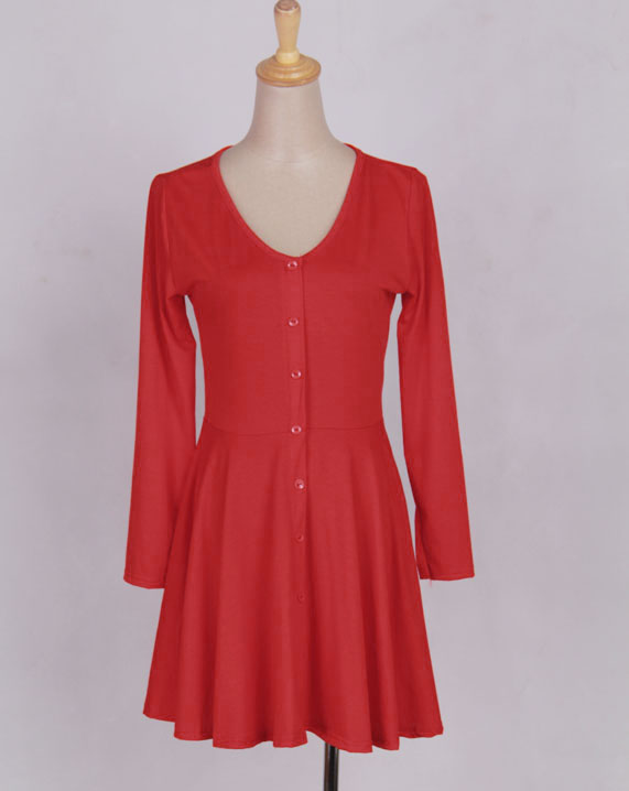 WD6760 Stylish Dress Red