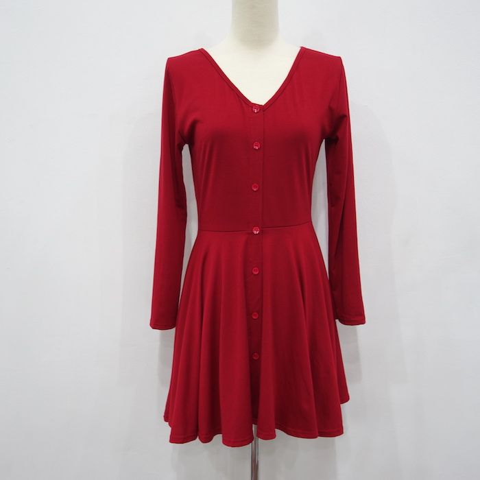 WD6760 Stylish Dress Red