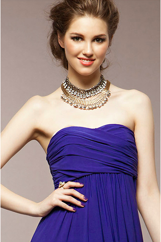 WD6764 Elegant Tube Dress Blue