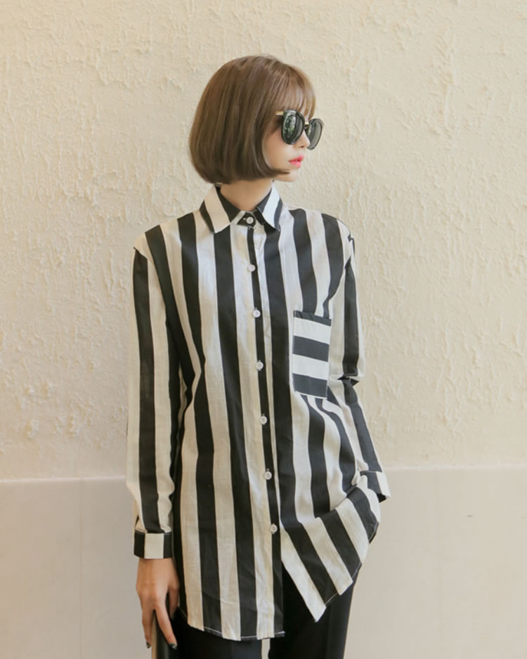 WT6778 Stripe Top As Picture