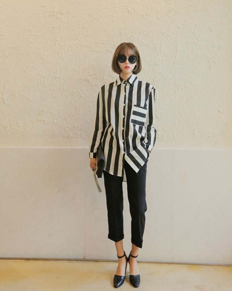 WT6778 Stripe Top As Picture