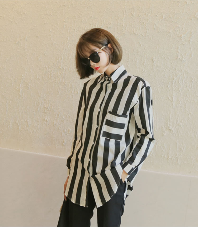 WT6778 Stripe Top As Picture