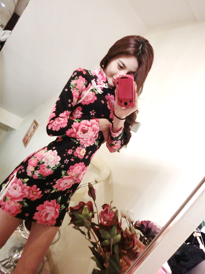 WC3248 Floral Cheongsam As Picture