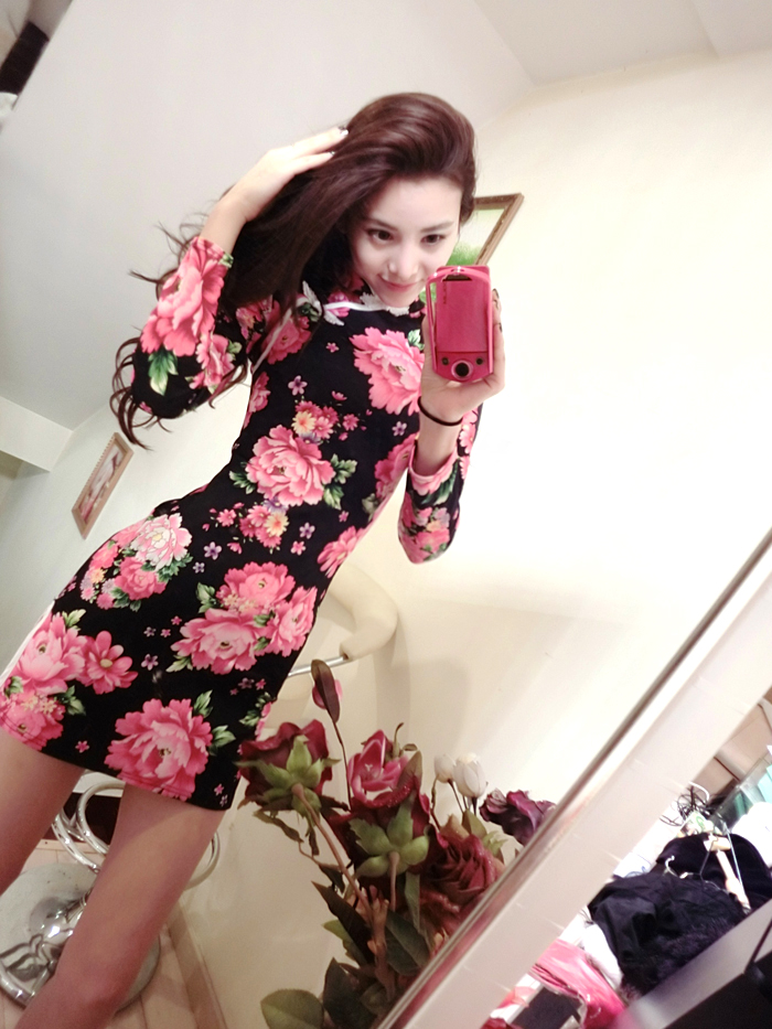 WC3248 Floral Cheongsam As Picture