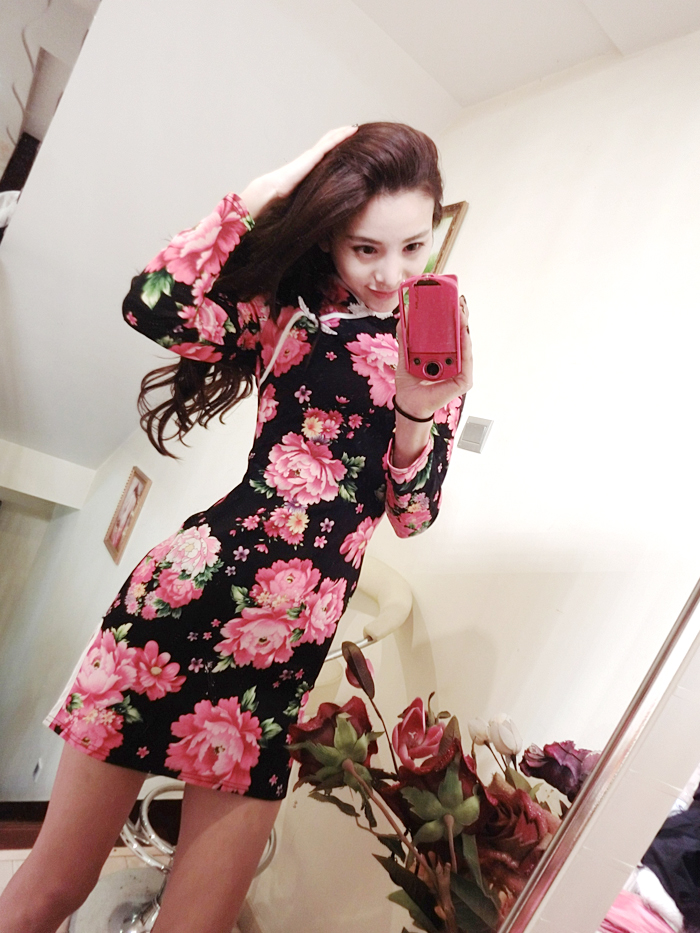 WC3248 Floral Cheongsam As Picture