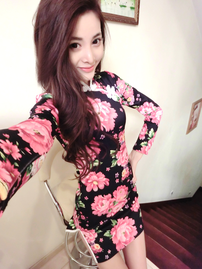 WC3248 Floral Cheongsam As Picture