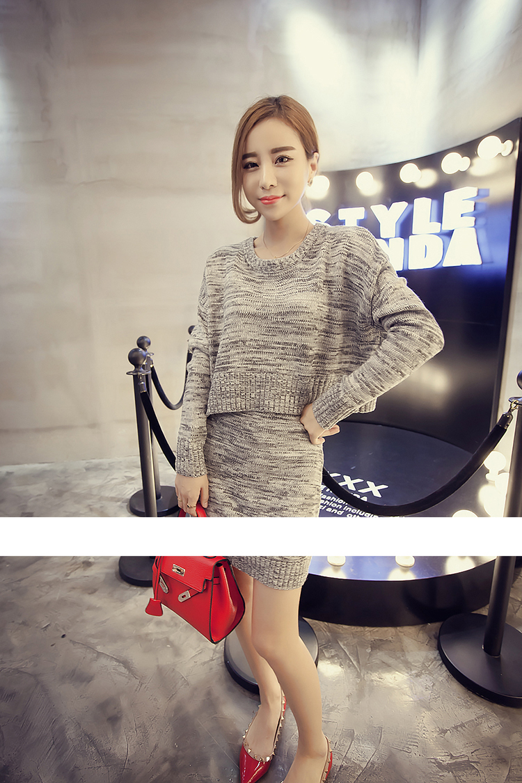 WT3626 Top and Skirt Grey (1 Set)