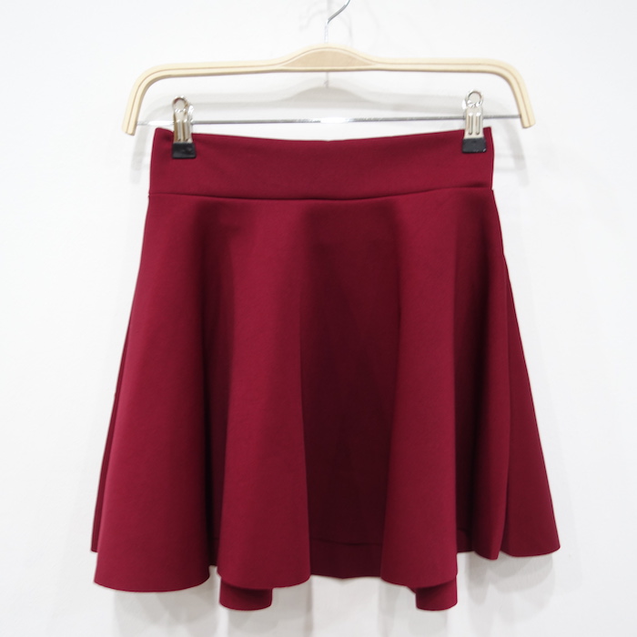 WK3627 Fashion Skirt Maroon