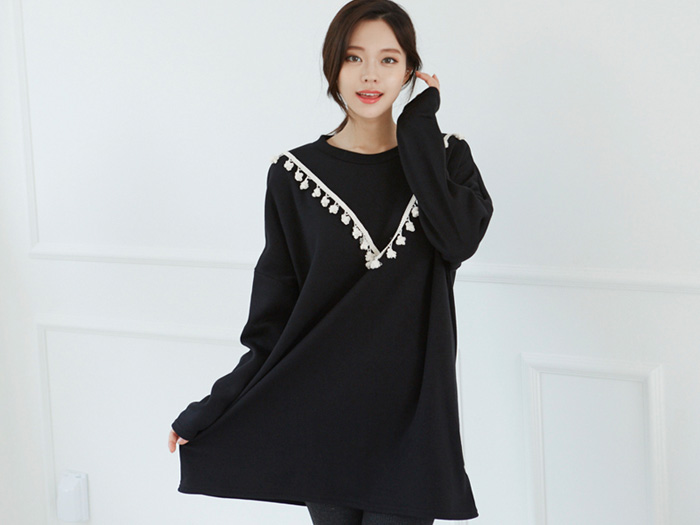 WD6785 Korea Fashion Dress Black