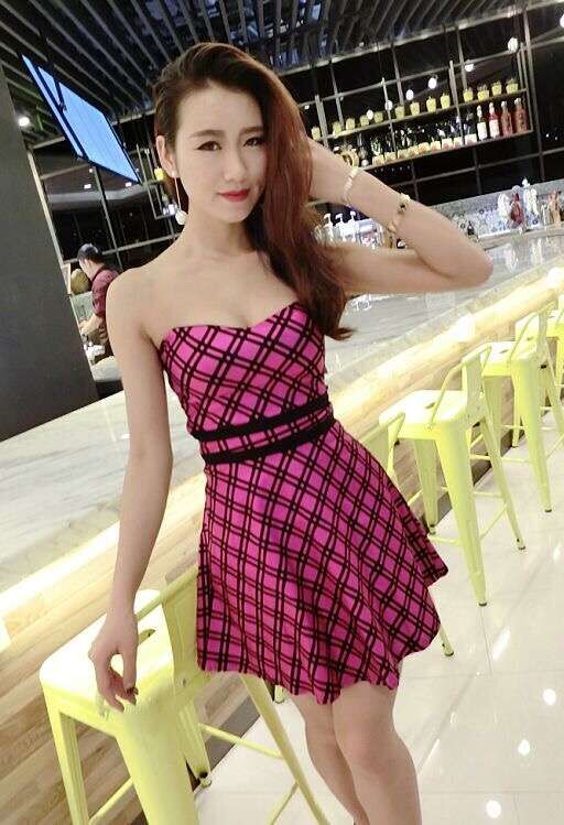 WD6795 Sexy Tube Dress Pink