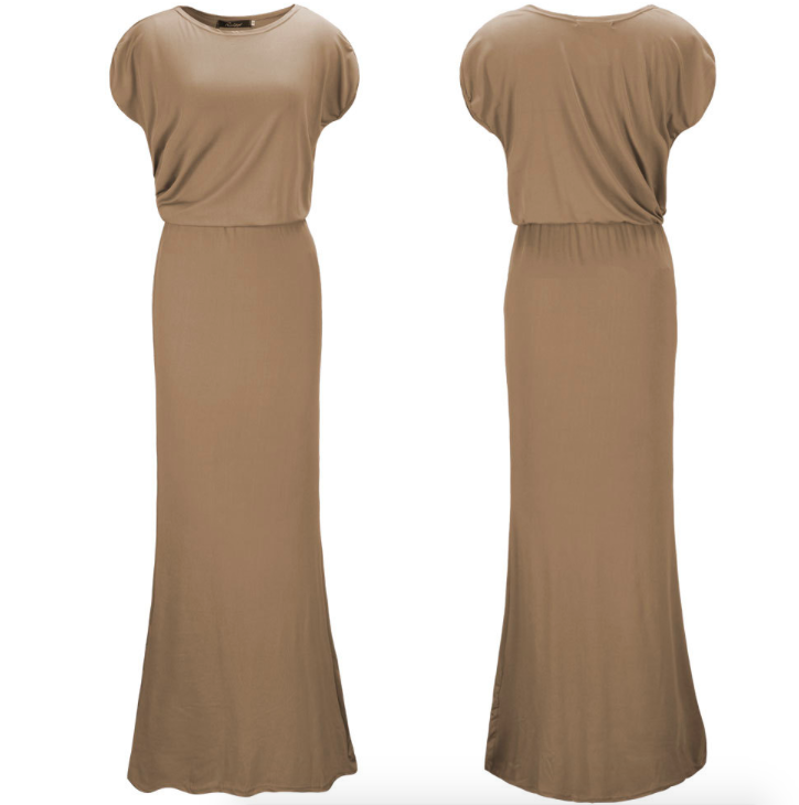 WD6799 Sexy Europe Dress Khaki