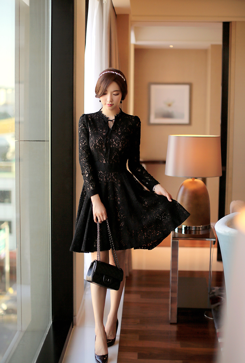 WD6815 Elegant Dress Black