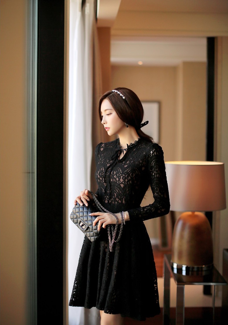 WD6815 Elegant Dress Black