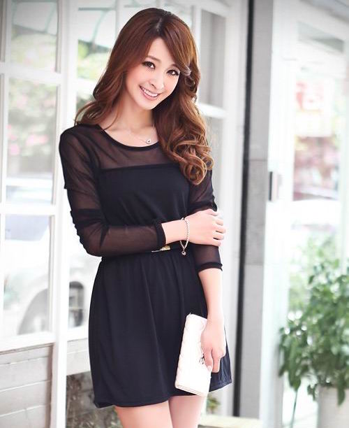 WD6865 Trendy Dress Black