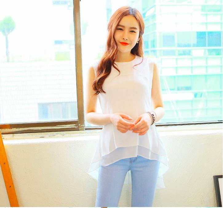 WT6866 Korea Fashion Top White