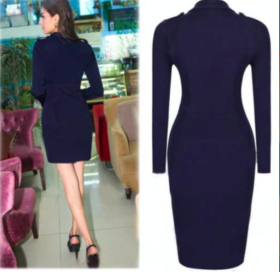 WD6872 Stylish Dress Blue