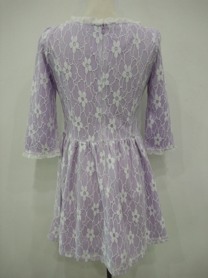 WD6875 Sweet Lace Dress Purple