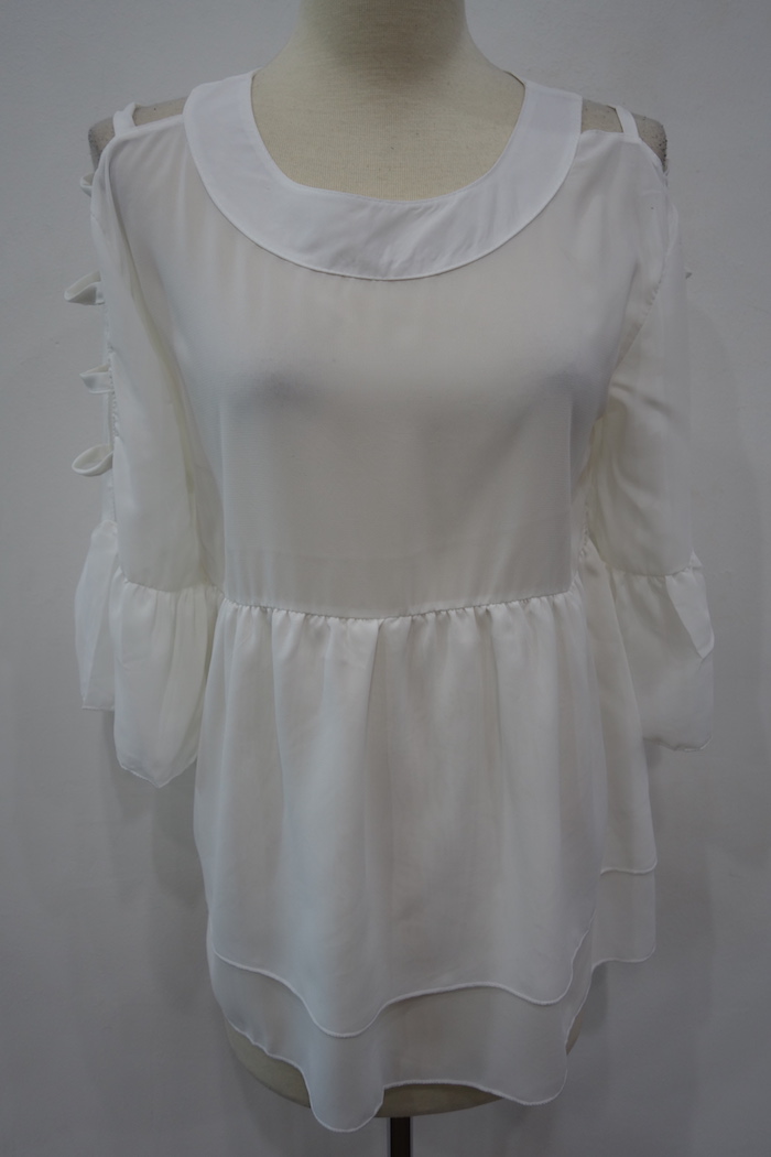 WT6877 Korea Fashion Top White