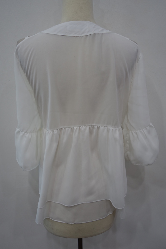 WT6877 Korea Fashion Top White