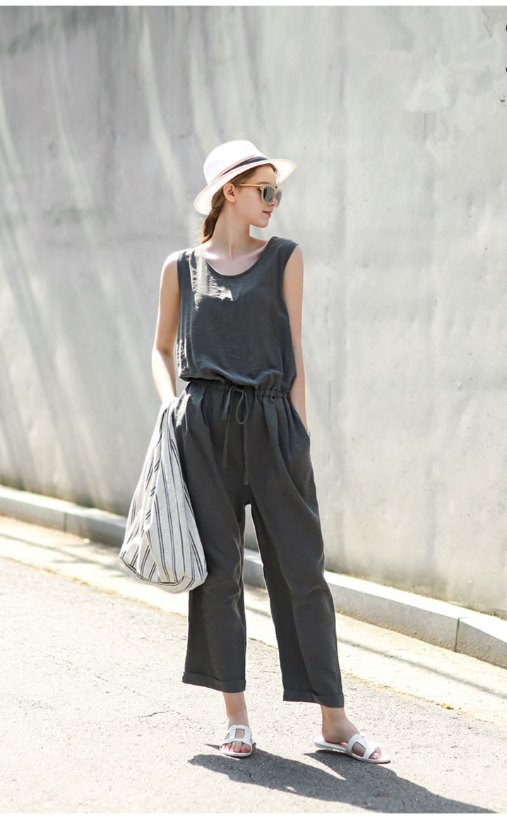 WP6878 Fashion Jumpsuit Grey