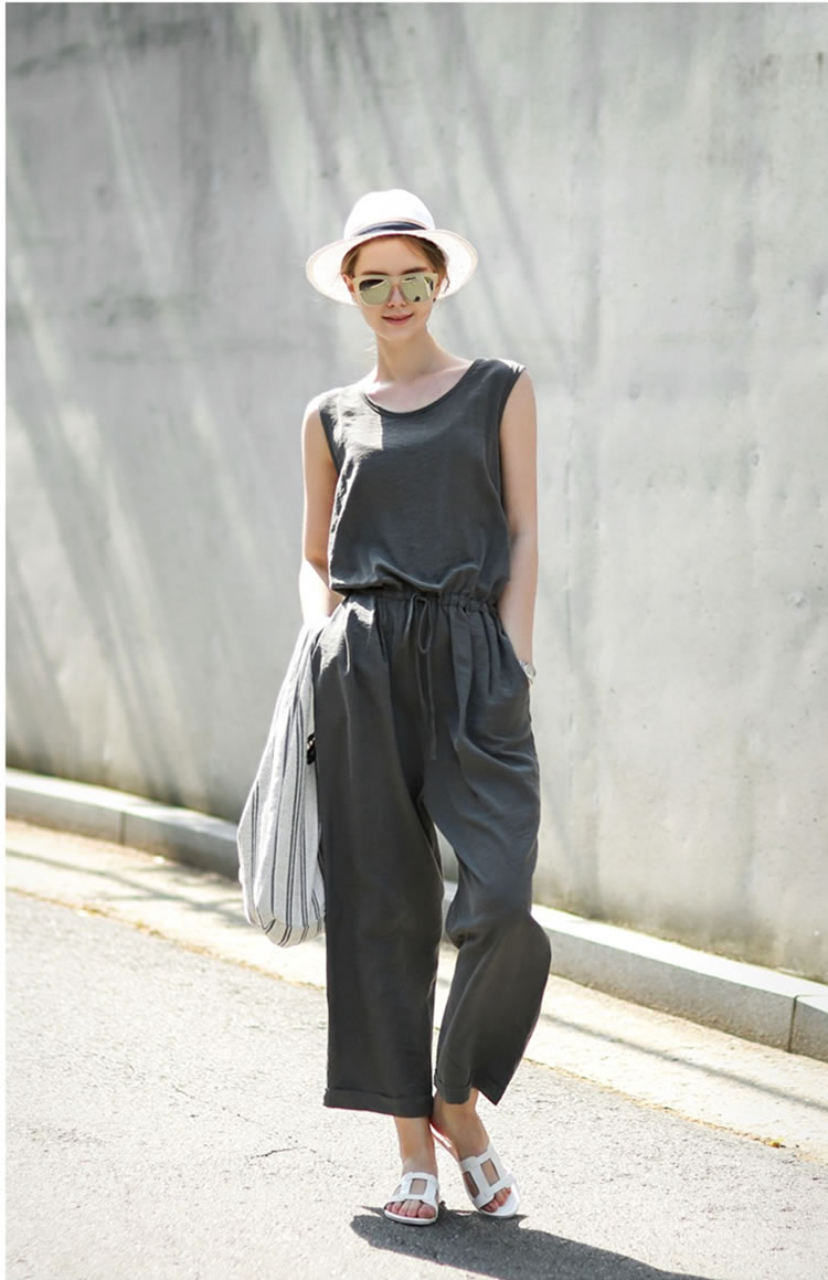 WP6878 Fashion Jumpsuit Grey