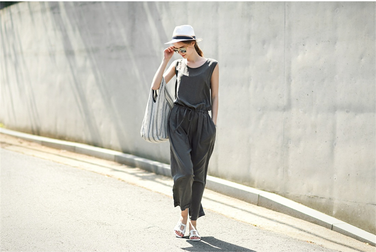 WP6878 Fashion Jumpsuit Grey