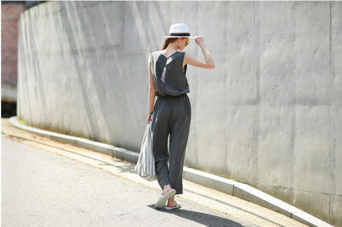 WP6878 Fashion Jumpsuit Grey