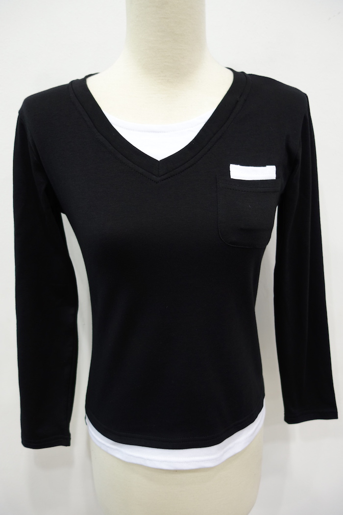 WT6887 Stylish Top Black