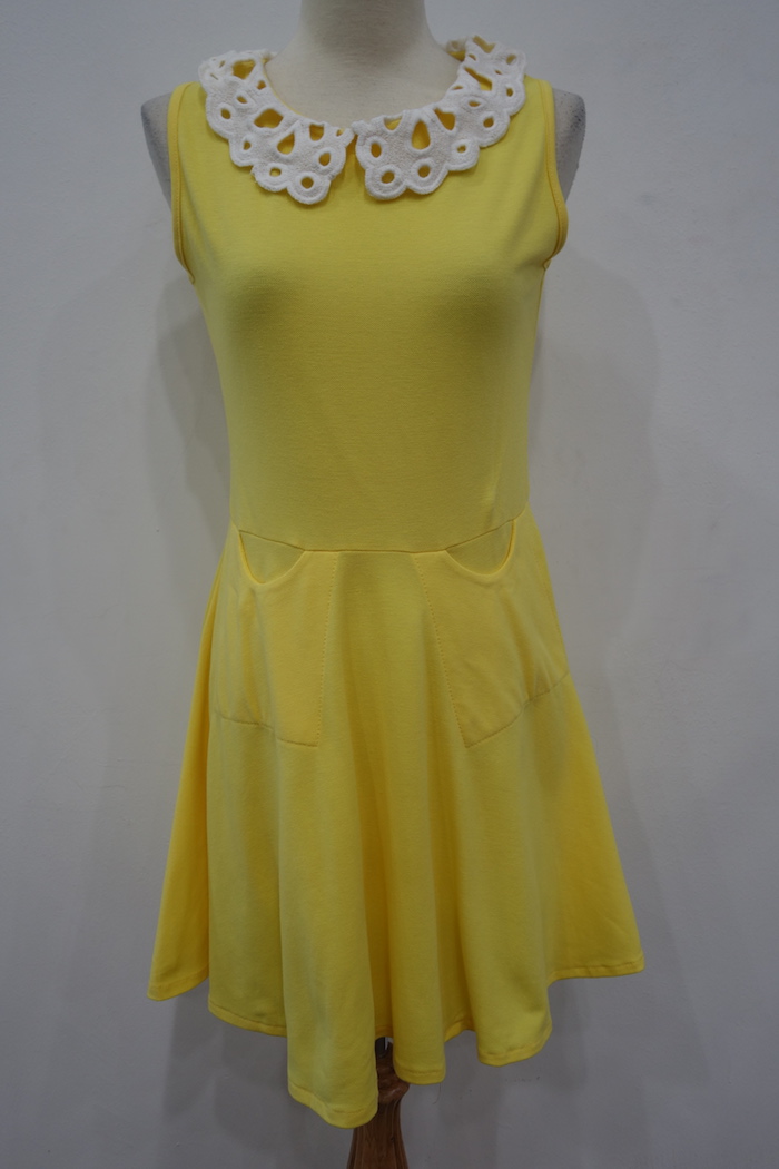 WD6895 Fashion Dress Yellow