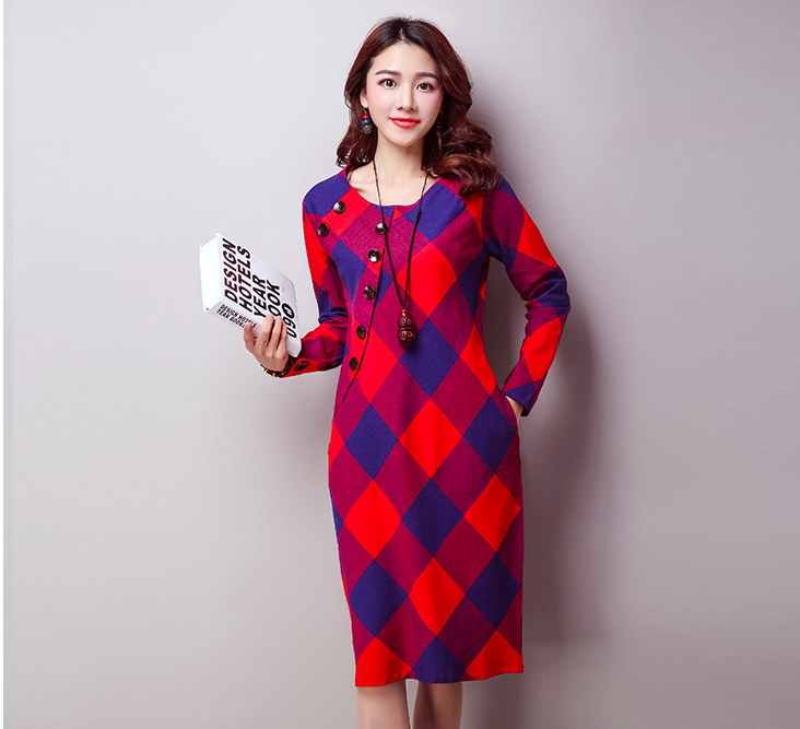 WD6908 Korea Fashion Dress Red