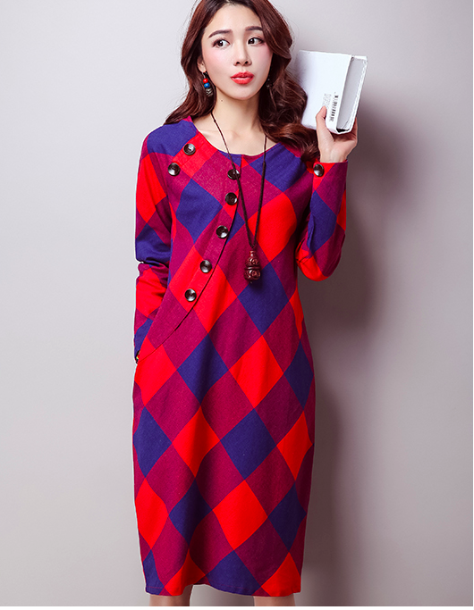 WD6908 Korea Fashion Dress Red