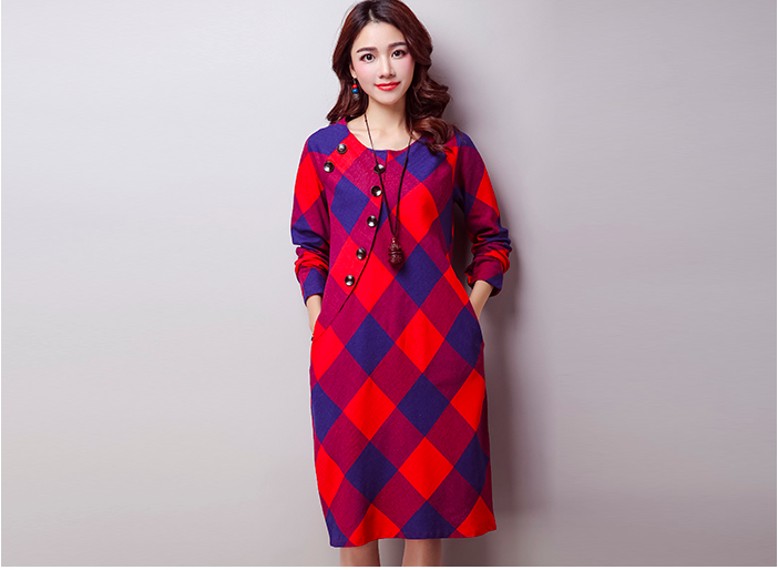 WD6908 Korea Fashion Dress Red