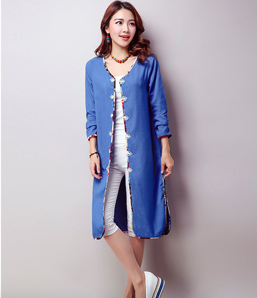 WJ6909 Stylish Cardigan Blue