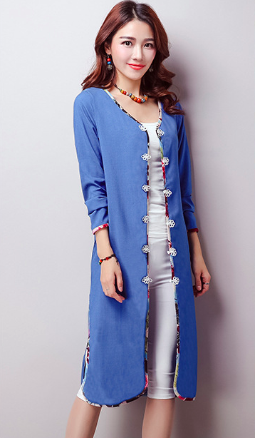 WJ6909 Stylish Cardigan Blue