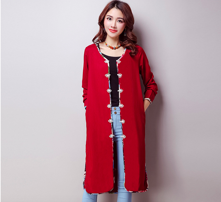 WJ6909 Stylish Cardigan Red